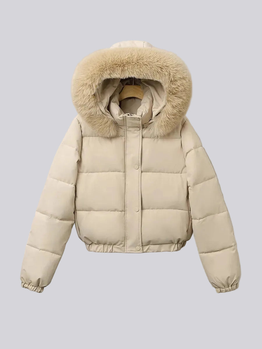 Women's Casual Lightweight Cropped Puffer Jacket