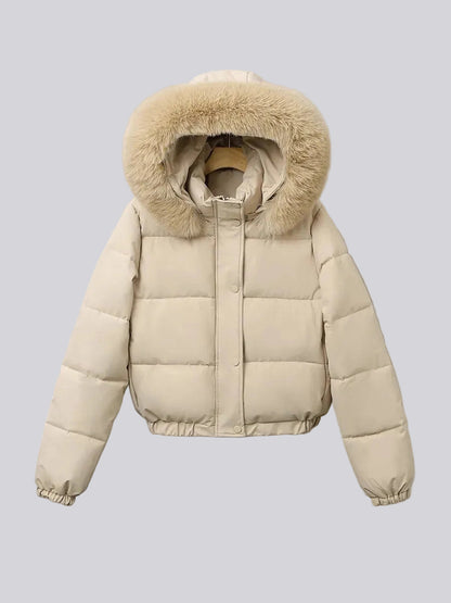 Women's Casual Lightweight Cropped Puffer Jacket