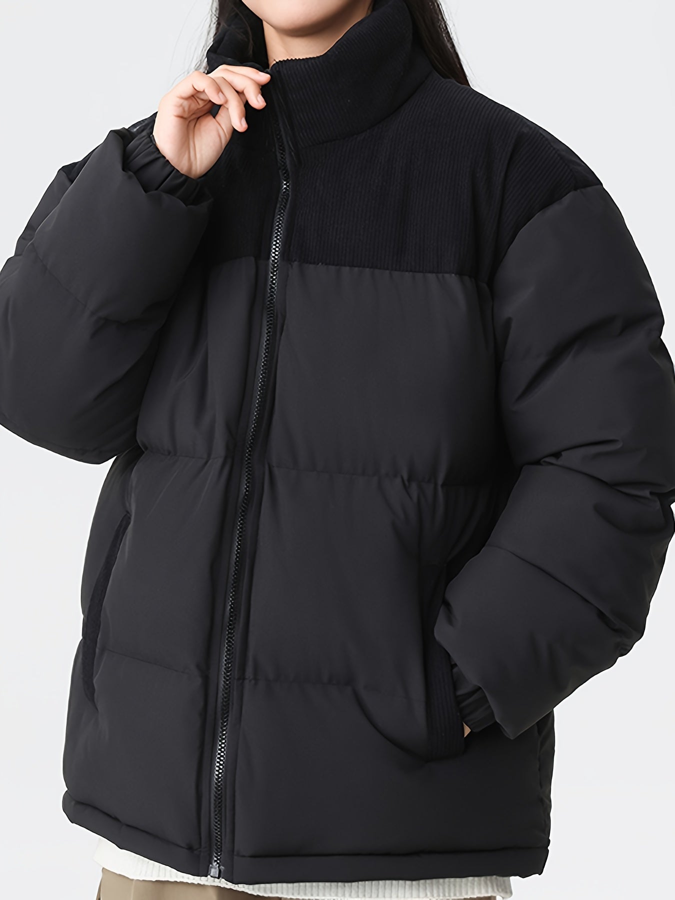 Warm Waterproof Men's Parka Coat with Hood and Zip Pockets