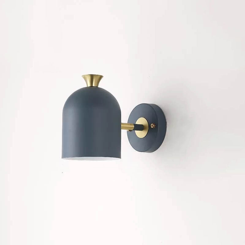 Thin Brushed Steel Round Wall Light Fixture