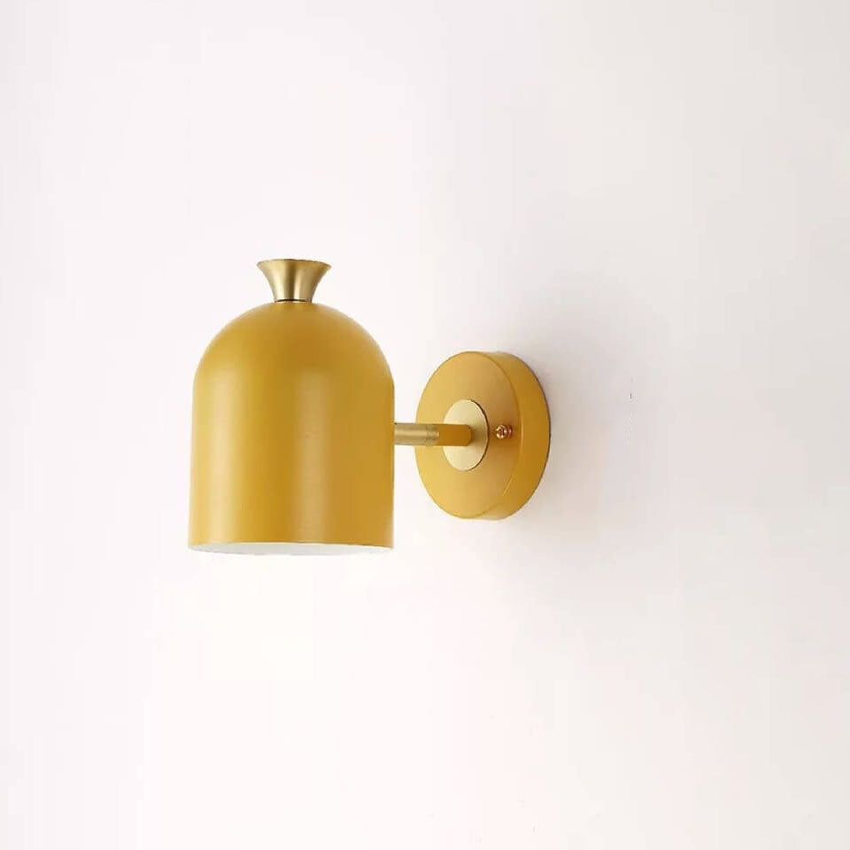 Thin Brushed Steel Round Wall Light Fixture