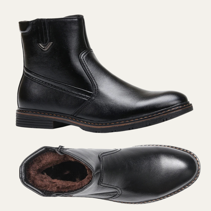 Classic Men's Insulated Leather Ankle Boots