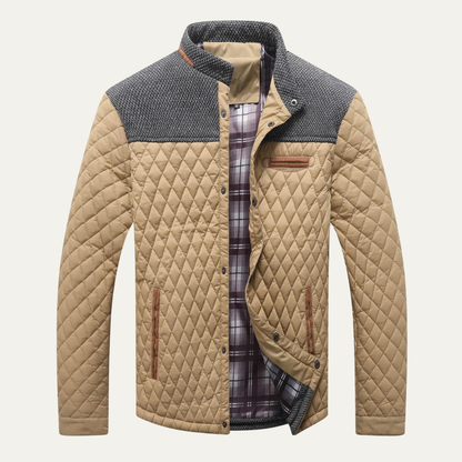 Slim Fit Men's Padded Quilted Bomber Coat
