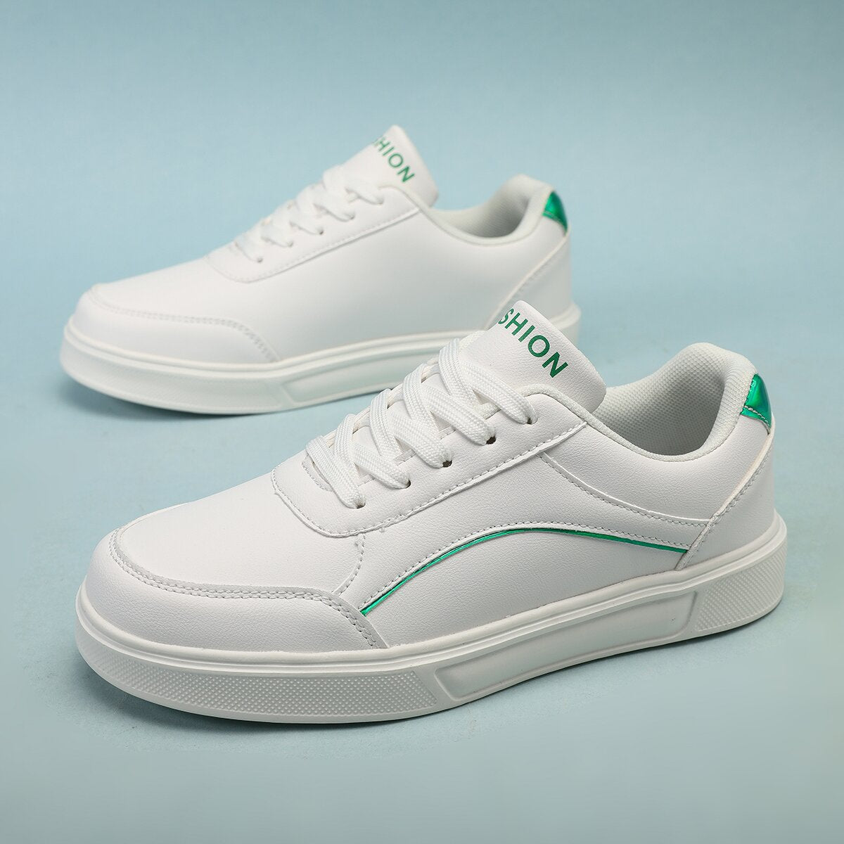 Orthopedic PU Leather Accent Sneakers