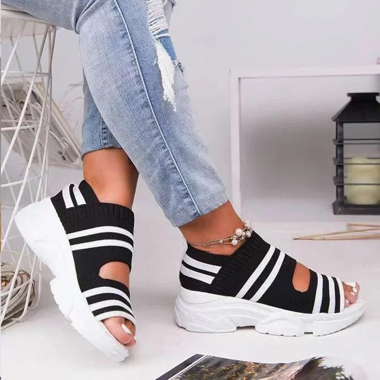 2023 New Women's Large Size Summer Wedge Sandals