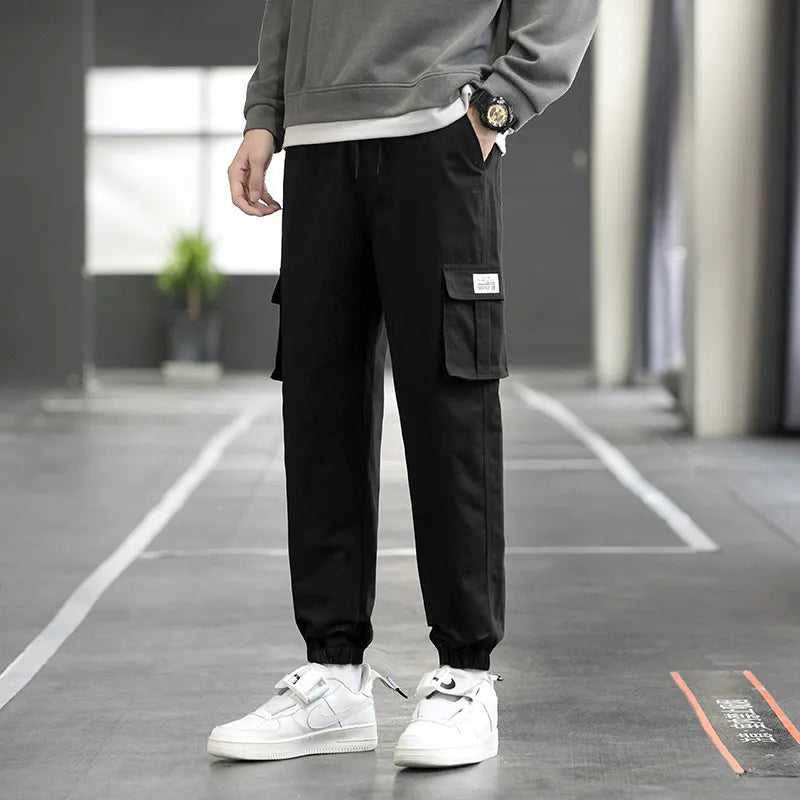 Comfortable Loose Fit Black Cargo Pants for Men