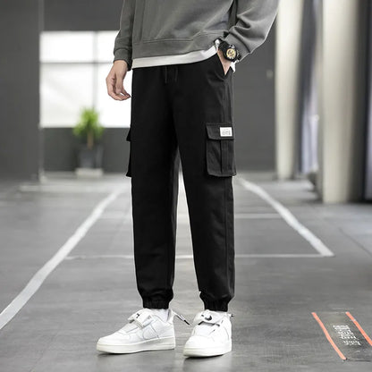 Comfortable Loose Fit Black Cargo Pants for Men
