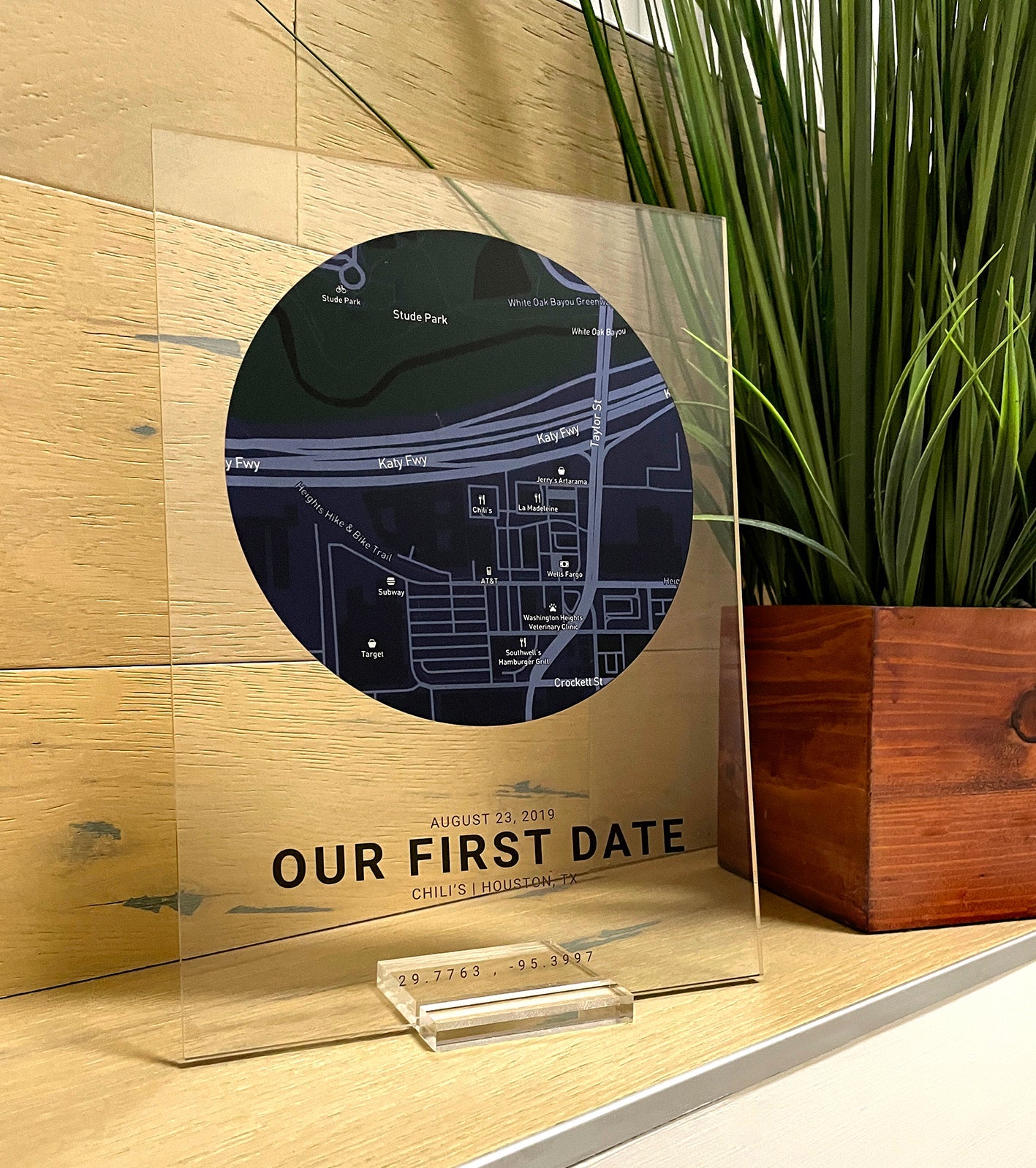 Personalized Map Plaque