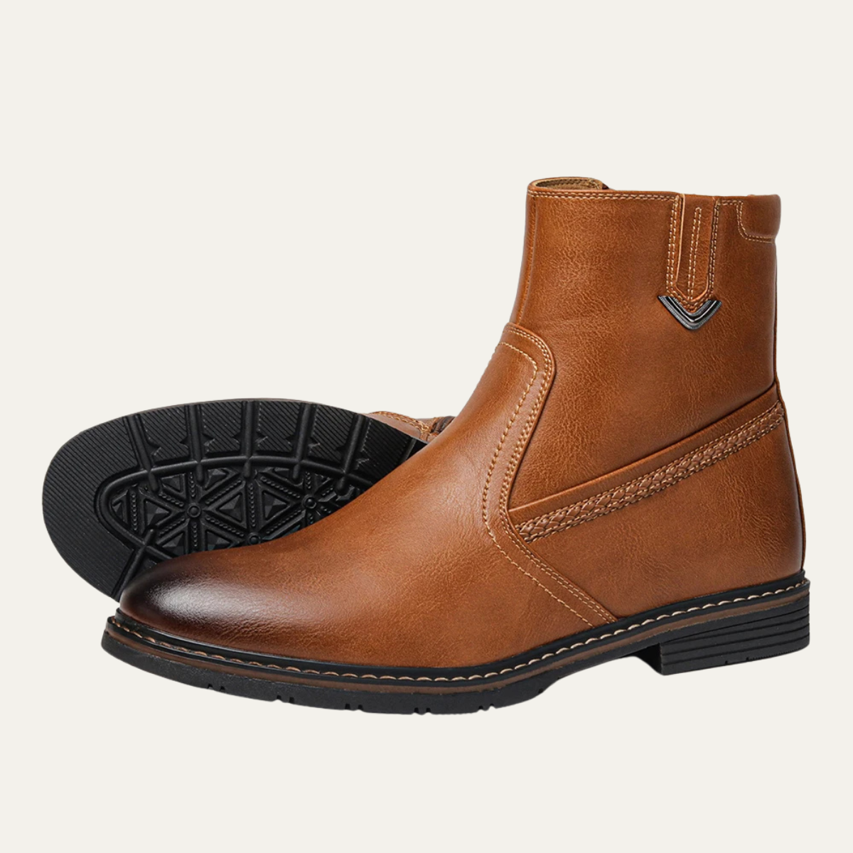 Classic Men's Insulated Leather Ankle Boots - OutfitLondon