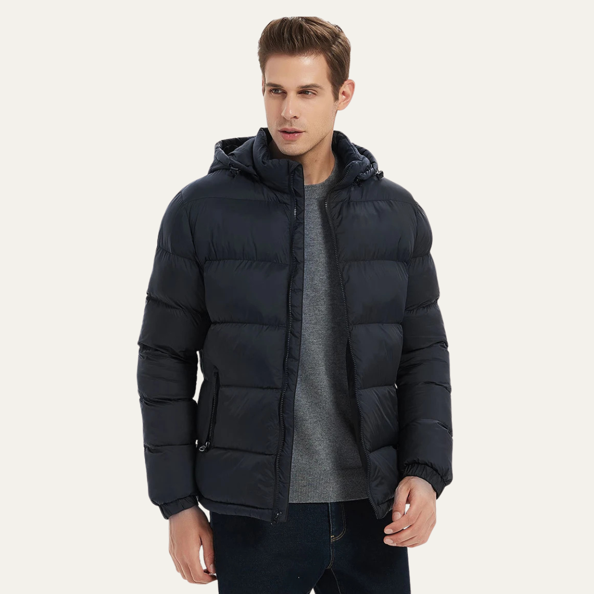 Thick Waterproof Men's Insulated Puffer Parka Jacket