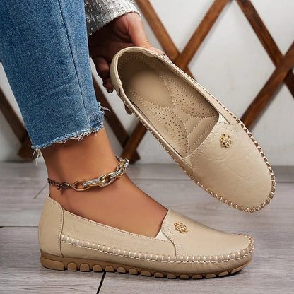 Women's Orthopedic Leather Shoes – Lightweight, Breathable, Anti-Slip