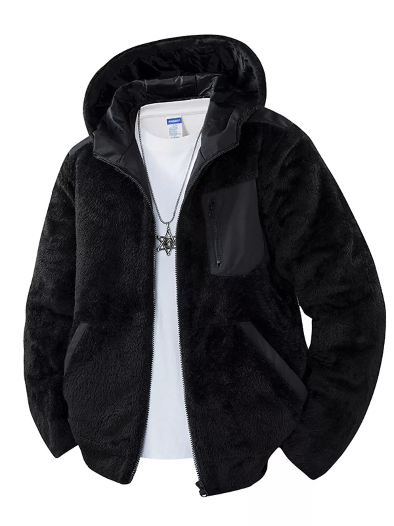 Cozy Mens Fleece Hooded Jacket