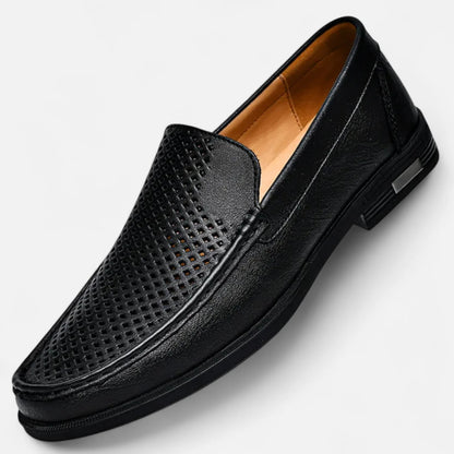 Men’s Leather Slip-On Loafers – Elegant Formal Shoes for Office & Wedding
