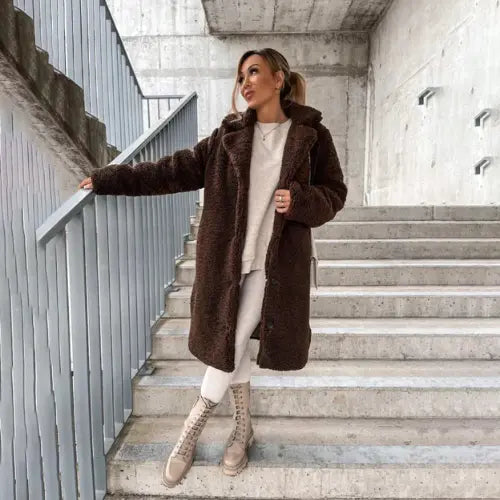 Warm Women's Down Longline Winter Coat