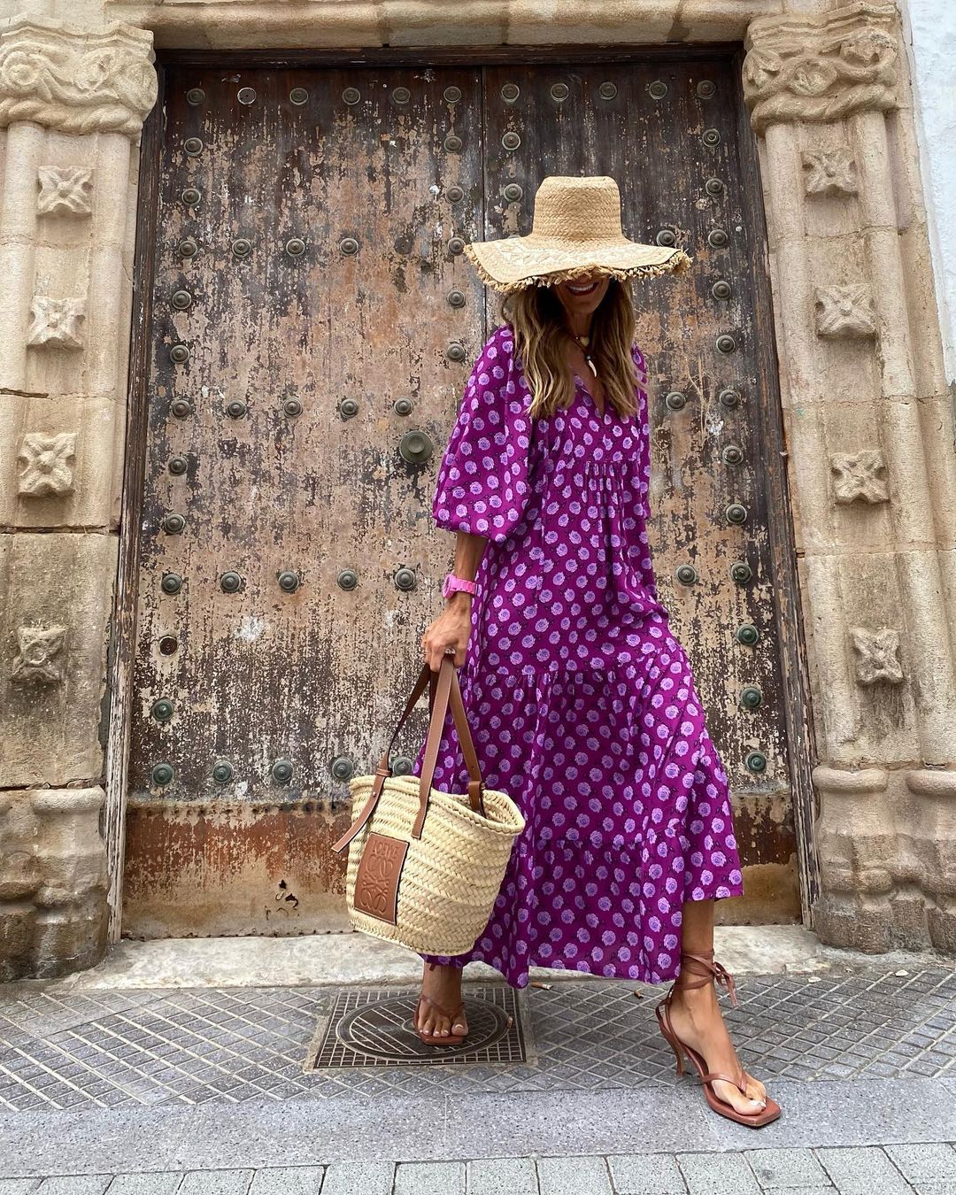 Women's Bohemian V-Neck Cotton Summer Dress