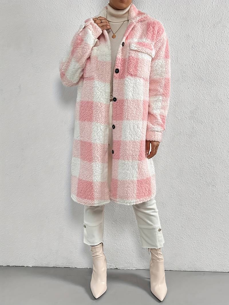Plush Faux Fur Ladies Winter Parka Coat - OutfitLondon