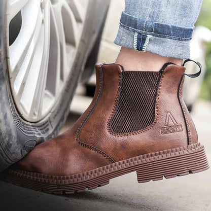 Men Winter Boots For Work Oil-proof Safety Orthopedic Shoes