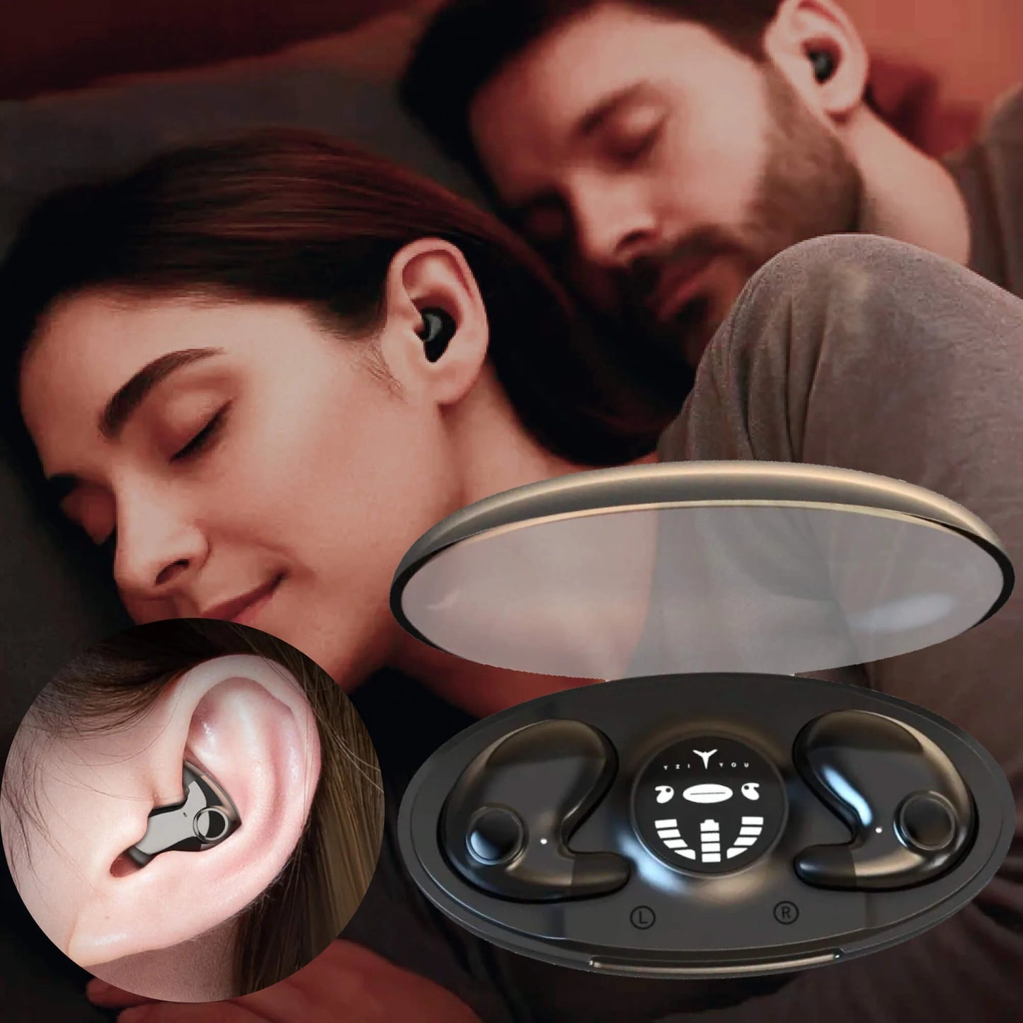 Invisible Wireless Sleep Headphones | IPX5 Waterproof, Bluetooth 5.3 for Comfortable Sleep and Relaxation