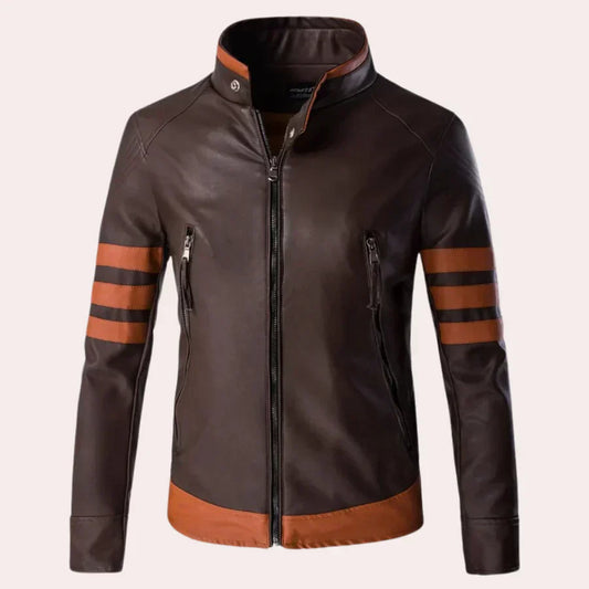 Classic Vintage Leather Biker Jacket for Men - OutfitLondon