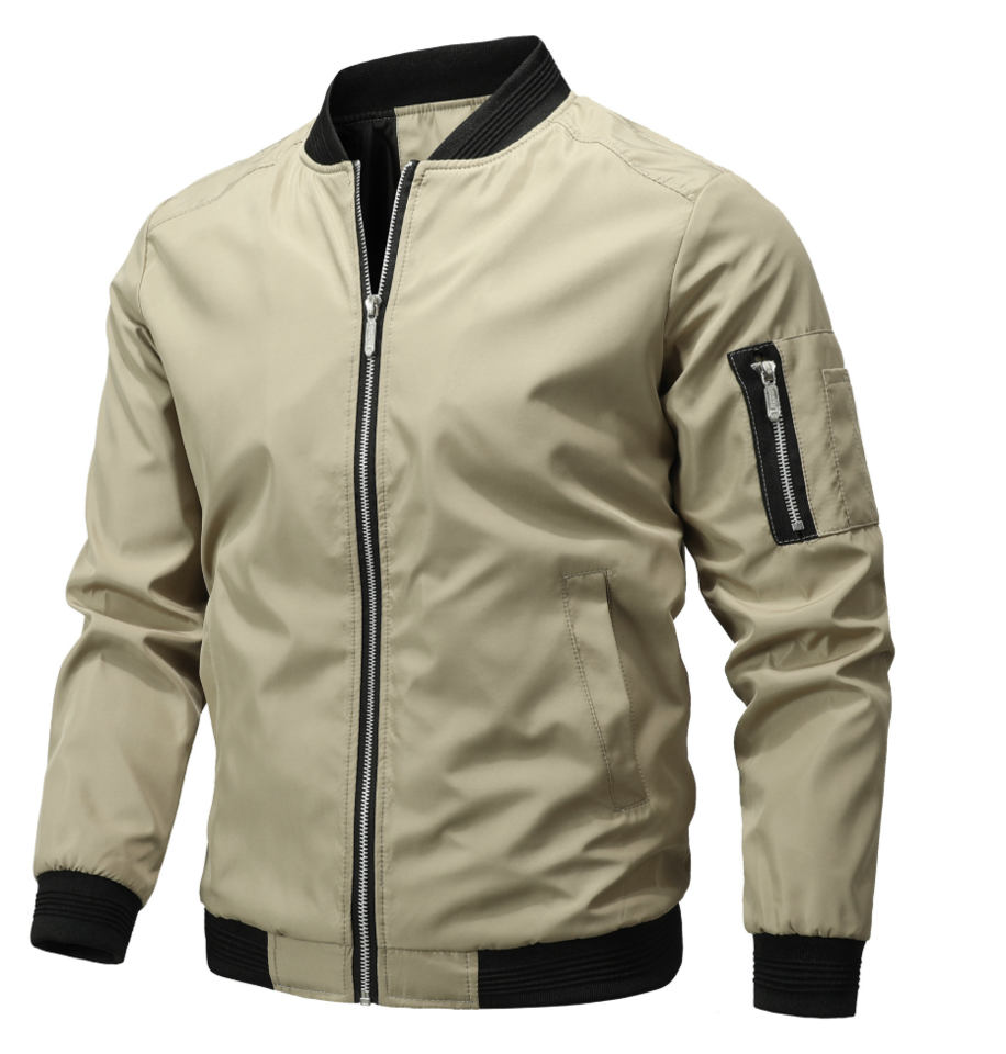 Slim Fit Men's Casual Bomber Jacket
