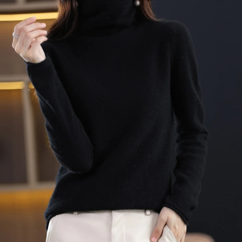 Warm Ladies Cozy Crew Neck Sweater
