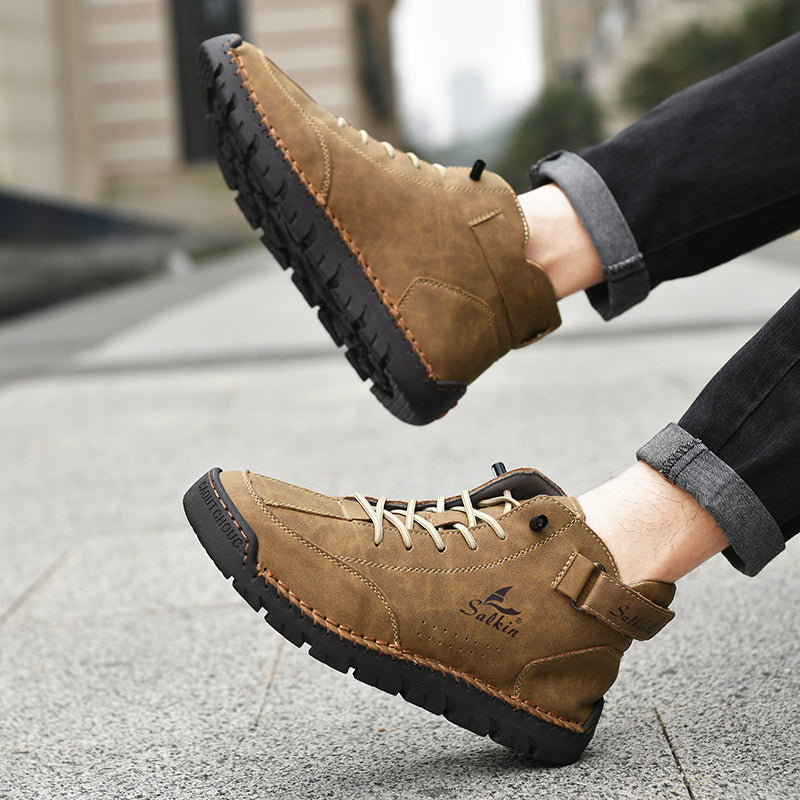 Authentic Brown Leather Ankle Boots