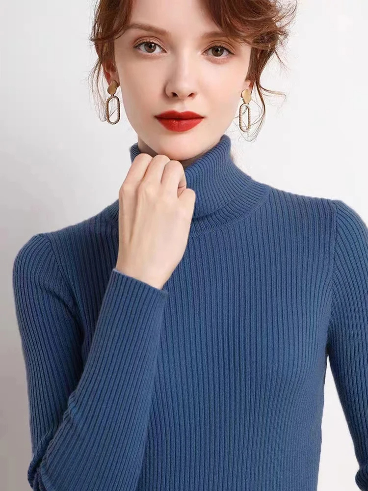Warm Women's Cable Knit Turtleneck Jumper Sweater