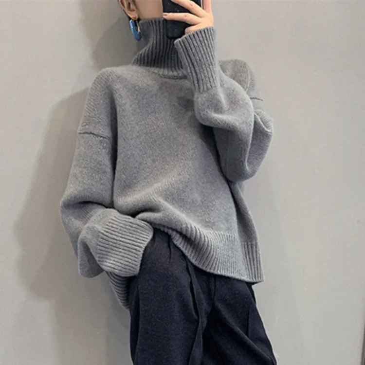 Cozy Heavyweight Knit Crew Neck Sweater