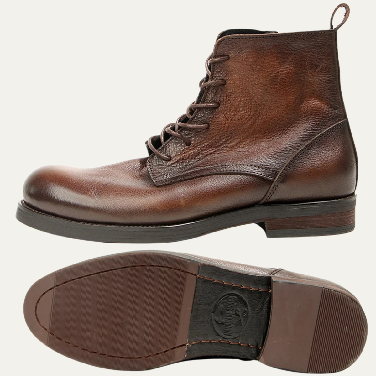 Classic Men's Brown Leather Boots