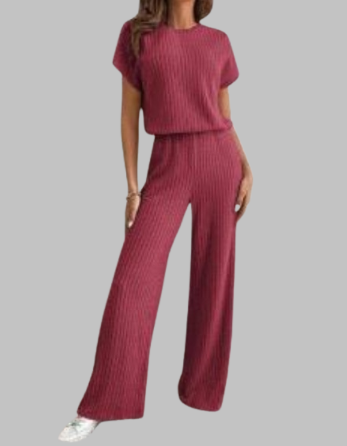 Relaxed Fit Short Sleeve Loungewear Set