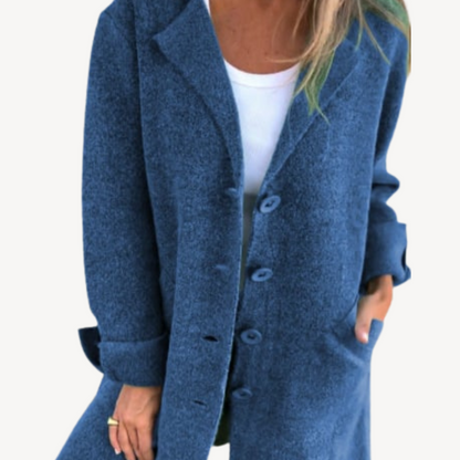 Ladies Warm Winter Overcoat with Buttons