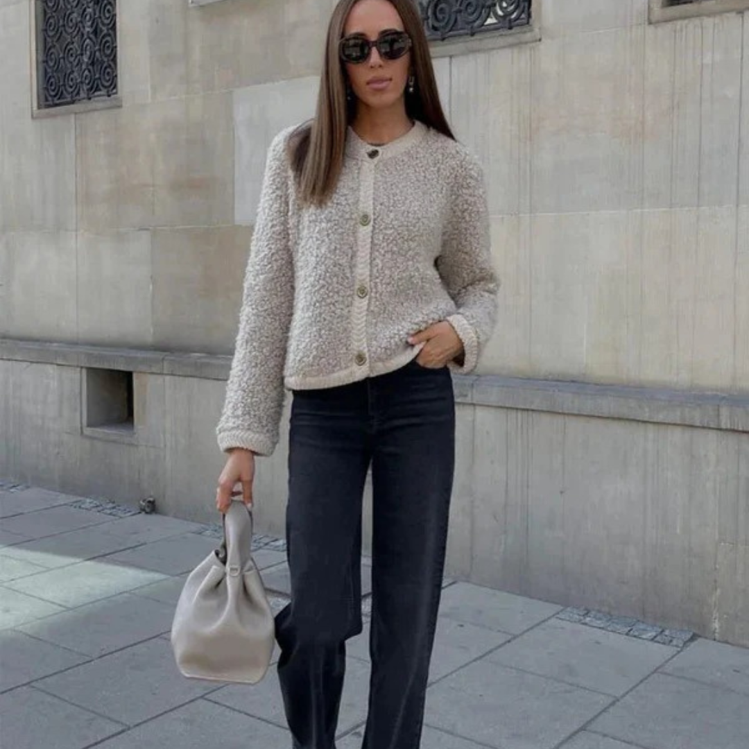 Soft Women's Short Puffy Jacket Cardigan