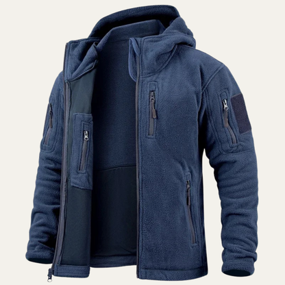 Men's Camo Quarter Zip Fleece Pullover Jacket