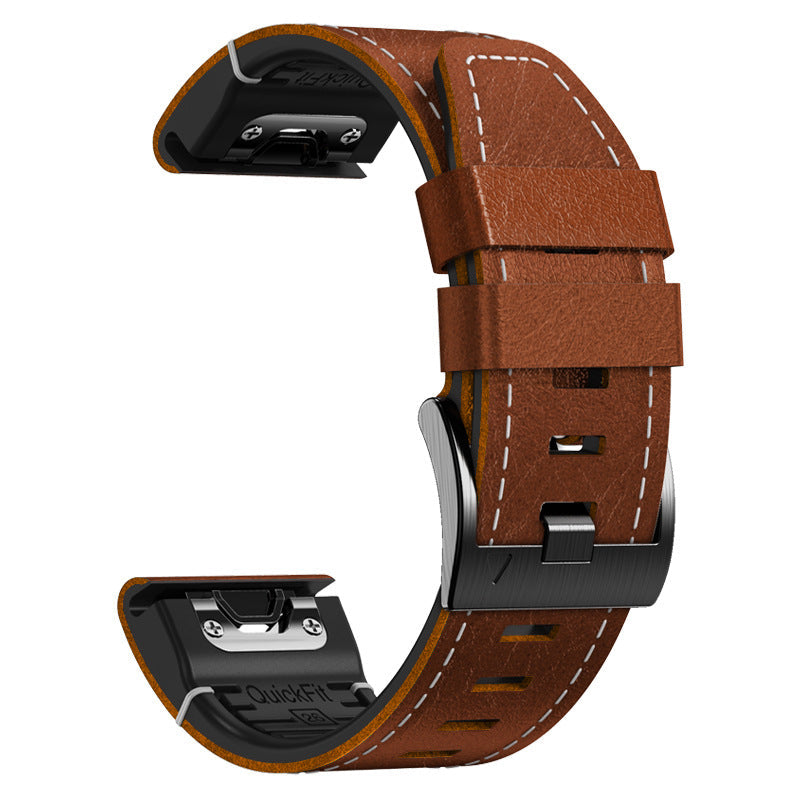 Sturdy Genuine Leather Band for Garmin Watches