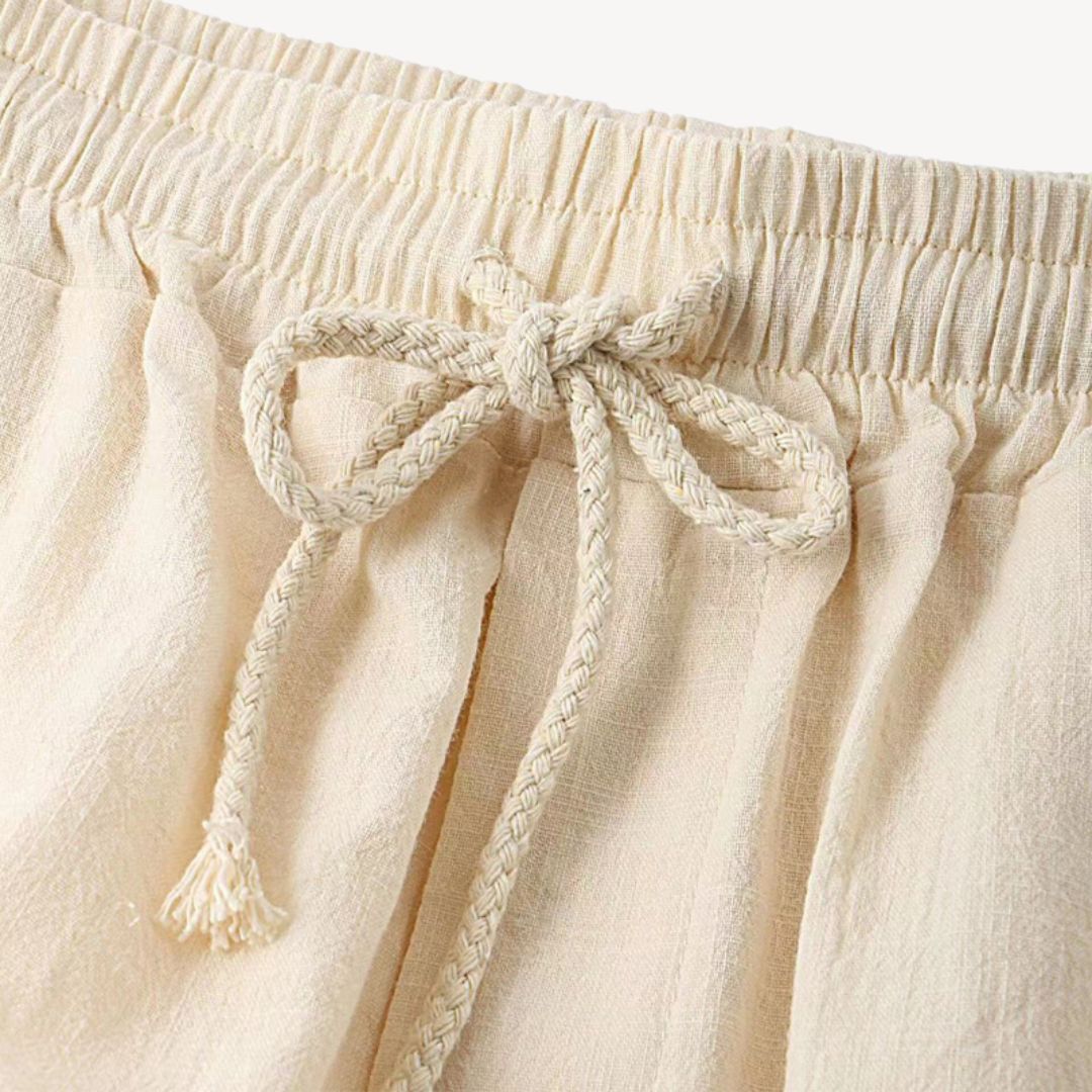 Relaxed Fit Summer Linen Shirt Pants Set