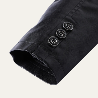 Classic Mens Leather Bomber Winter Coat