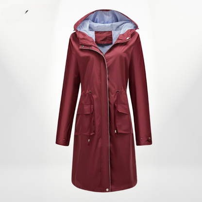 Waterproof Women's Hooded Windbreaker Jacket Coat