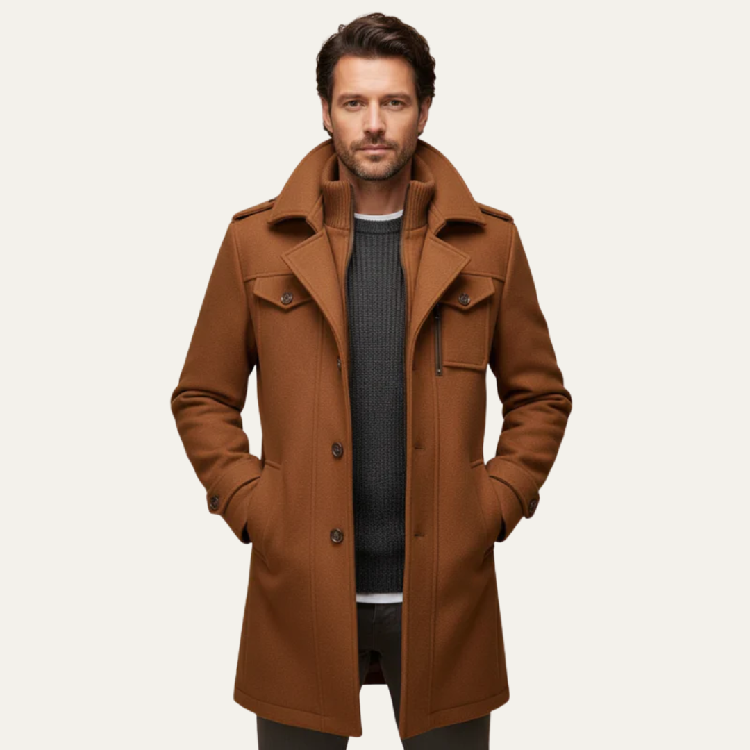 Warm Waterproof Parka Style Long Coat for Men
