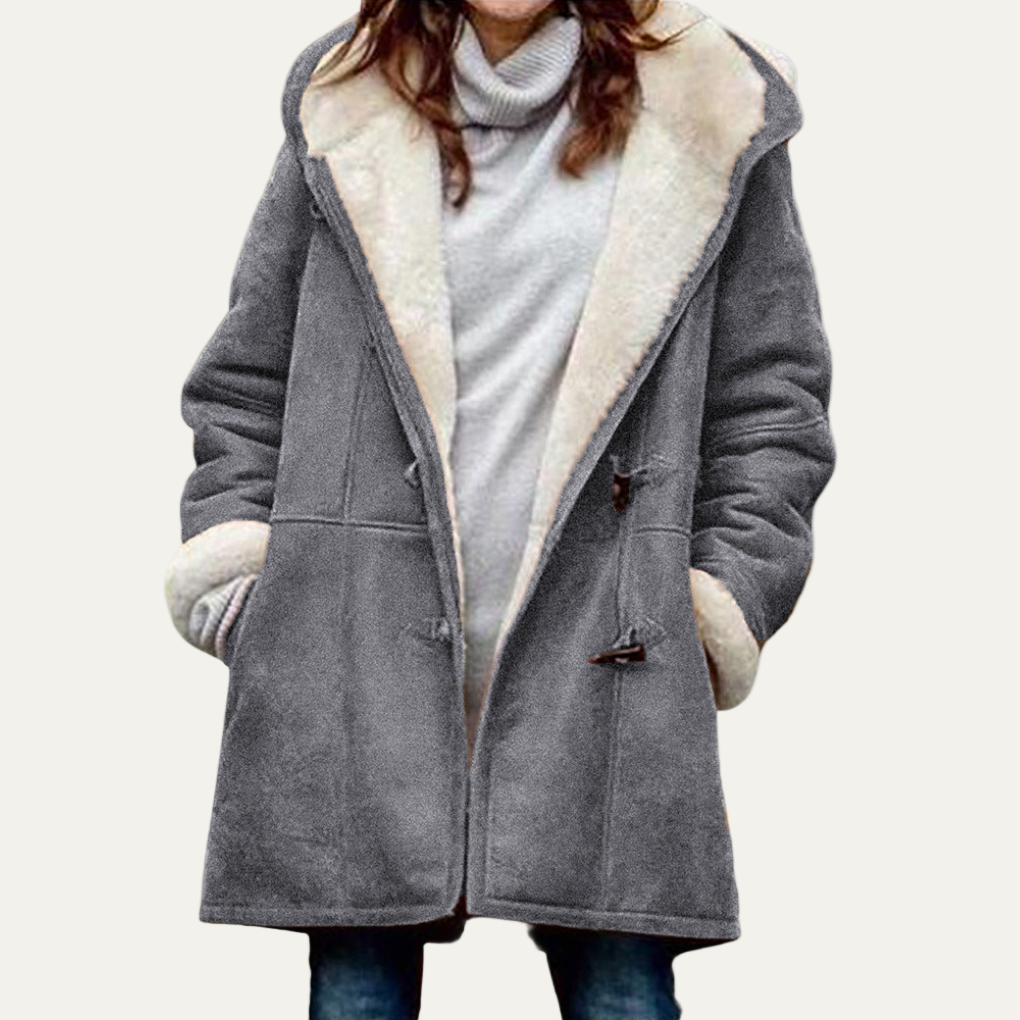 Cozy Faux Fur Toggle Coat for Women