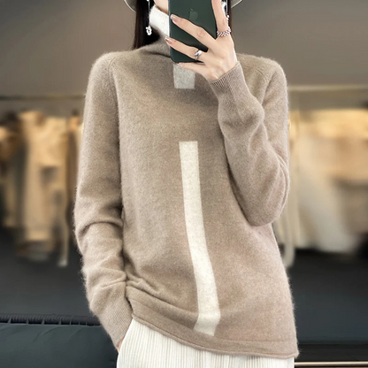 Soft Fuzzy Long Sleeve Winter Sweater for Ladies