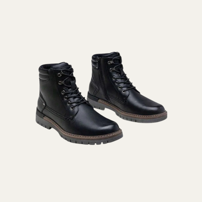 Tough Tactical Lace Up Ankle Boots with Rubber Sole