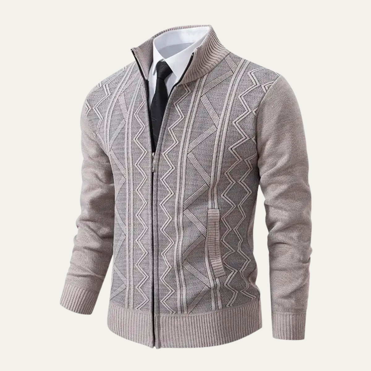 Warm Men's Crew Neck Winter Knit Sweater