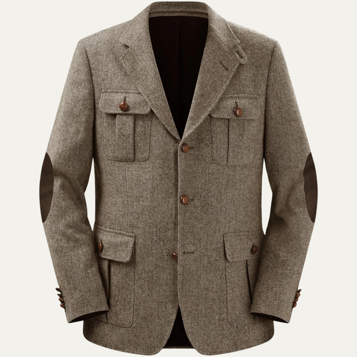 Classic Men's Tweed Wool Blazer Jacket