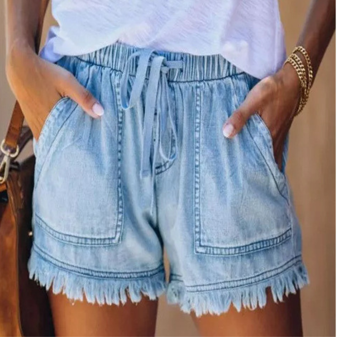 Comfortable Elastic Waist Relaxed Fit Shorts