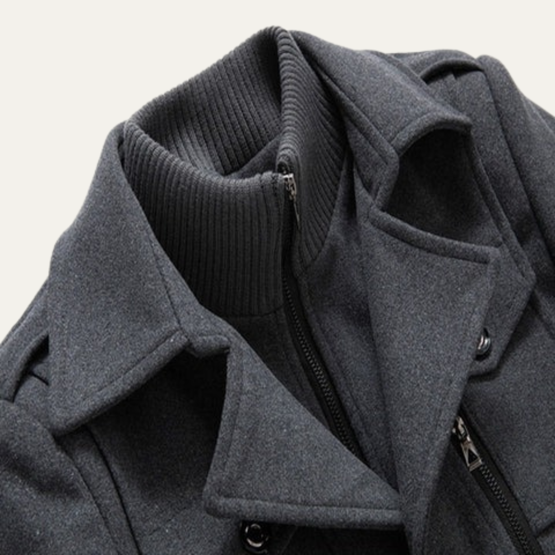 Men's Waterproof Long Trench Overcoat