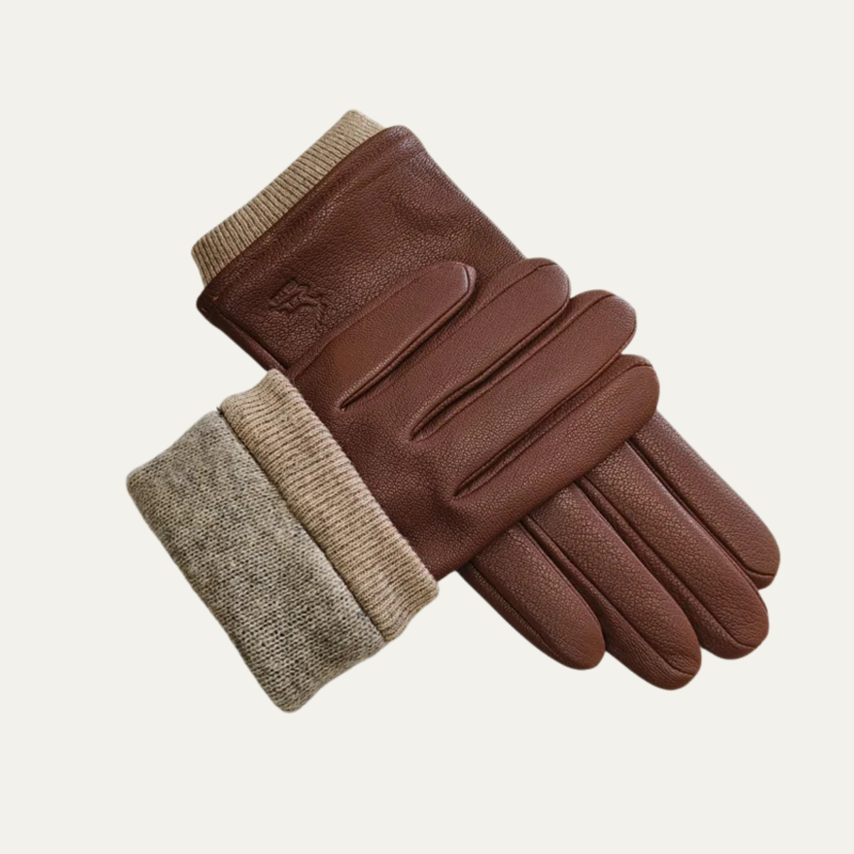 Insulated Men's Leather Winter Driving Gloves