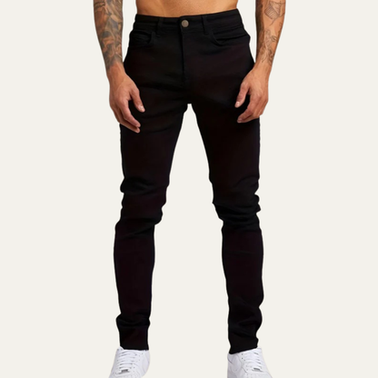 Men's Ripped Slim Fit Low Rise Jeans