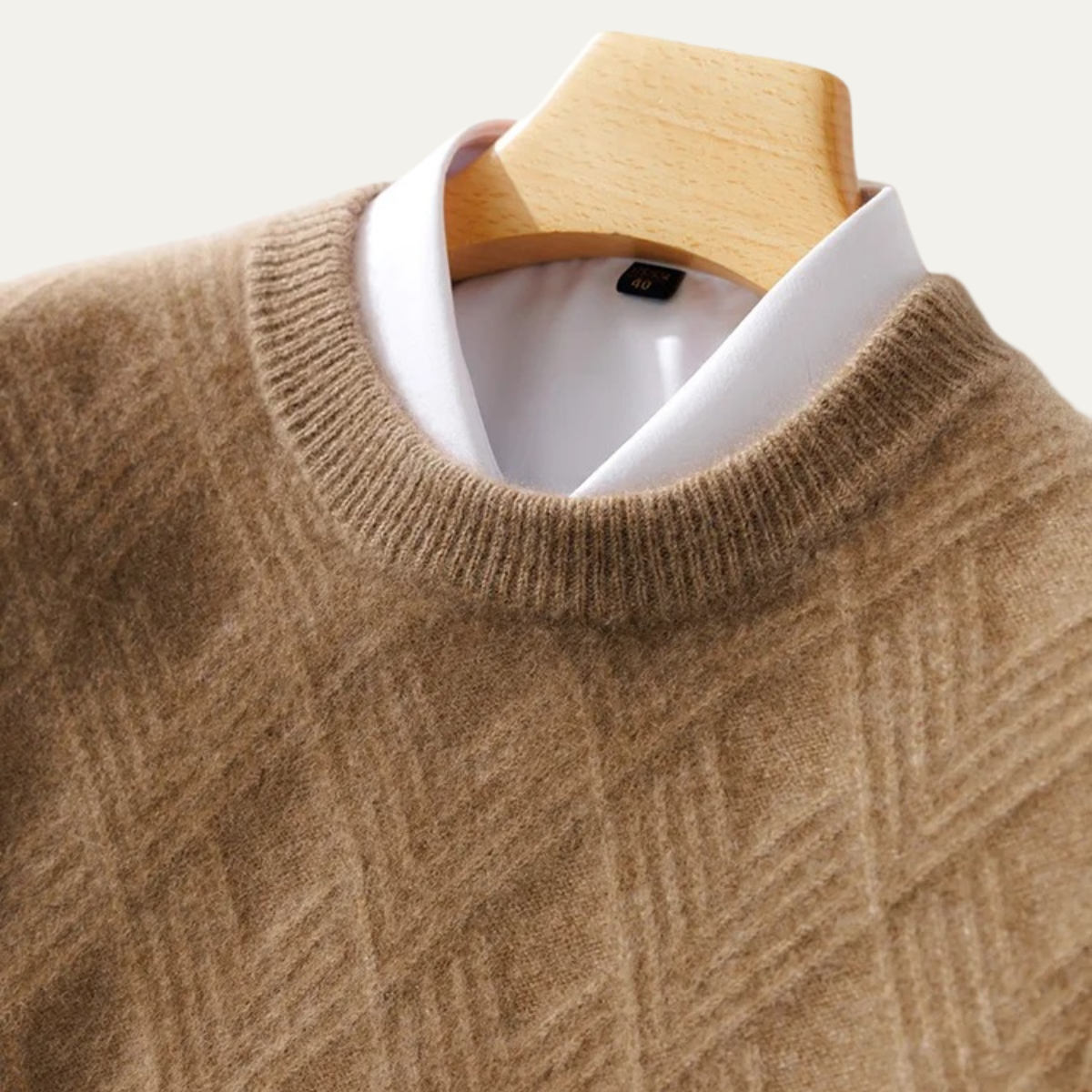 Cozy Men's Thick Cable Knit Wool Sweater
