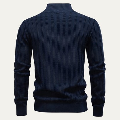 Warm Men's Half Zip Knitted Sweater