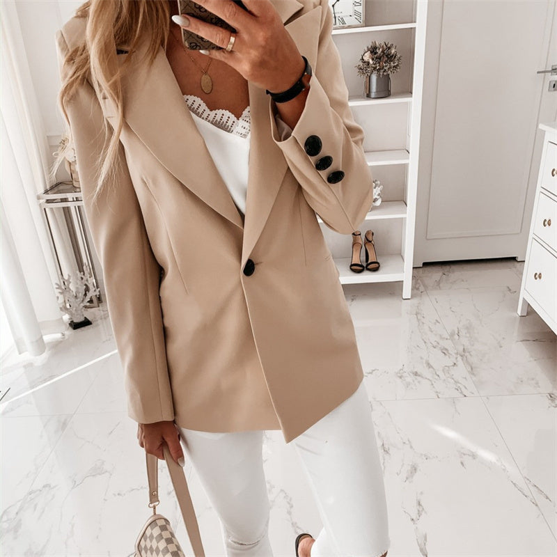 Timeless Ladies One Button Wool Jacket
